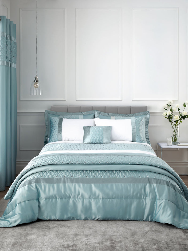 Catherine Lansfield blue sequin cluster pillowcases set of 2 (British brand)