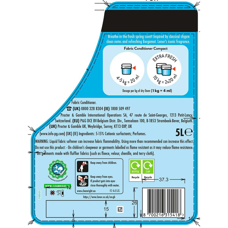 Lenor fabric conditioner Spring Awakening 5L, UK version