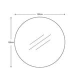 Gallery black round mirror 100cm (British brand)