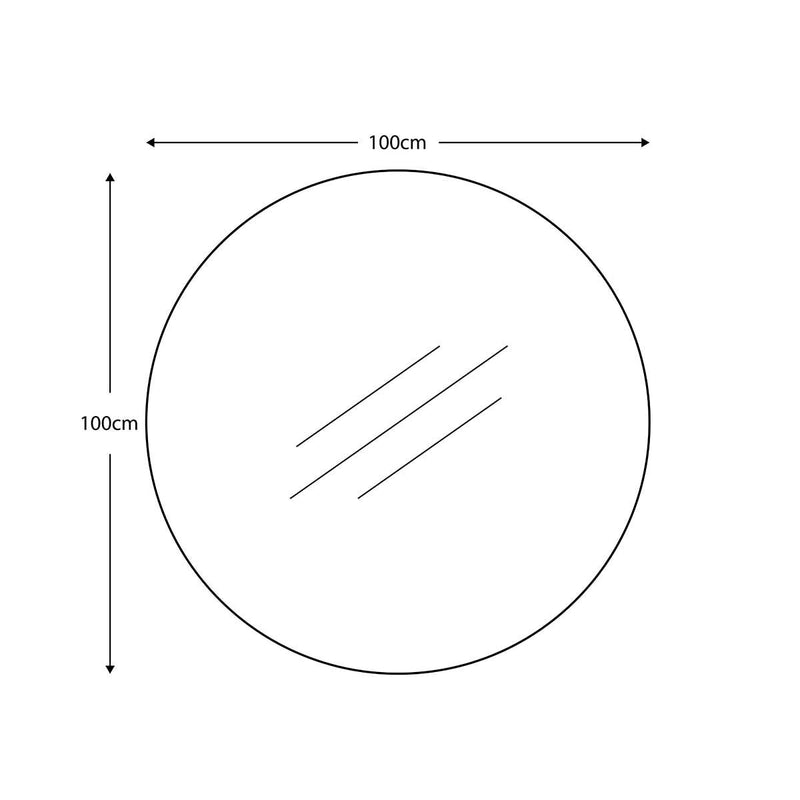 Gallery black round mirror 100cm (British brand)