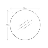 Gallery Hayle champagne round mirror 100cm, imported from the UK