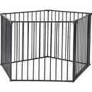 Black pet pen with wall fittings for dog safety (British brand)