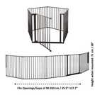 Black pet pen with wall fittings for dog safety (British brand)