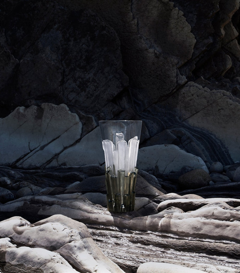 Lalique crystal Basalte vase 46cm, UK version