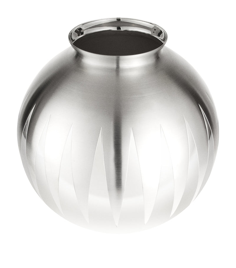 Christofle Dents-de-Loup sterling silver vase 33cm - British product