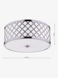 Dar Lighting Silver Civic flush ceiling light, UK version