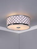 Dar Lighting Silver Civic flush ceiling light, UK version