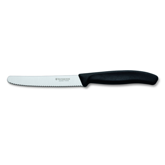 Victorinox Serrated Edge Paring Knife & Tomato Utility Knife Black 11cm GOODS M&S
