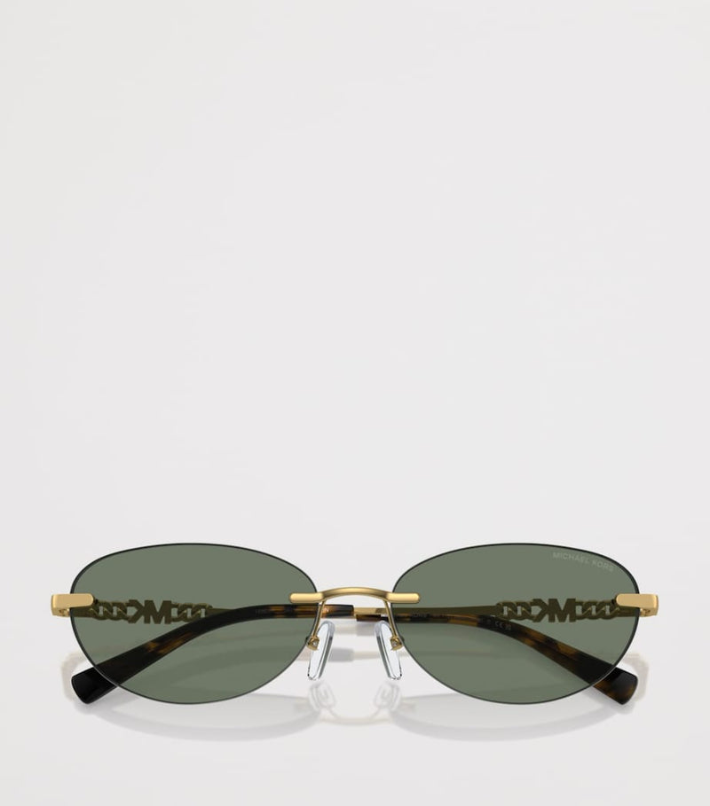 Michael Kors Manchester oval sunglasses with gold accents - British product