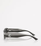 Jimmy Choo oval logo sunglasses grey acetate (British brand)