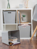 Wham grey large cube plastic storage baskets set of 3 (British brand)