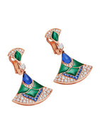 Bulgari Divas' Dream drop earrings in 18kt rose gold with sapphires and diamonds, UK version