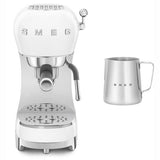 Smeg ECF02 espresso machine in white, UK version