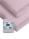 Silentnight pink kids cot fitted sheets 2 pack (British brand)