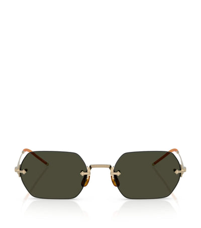 Harrods Oliver Peoples TK-13 Titanium Rectangle Sunglasses- Buy online at McGrocer