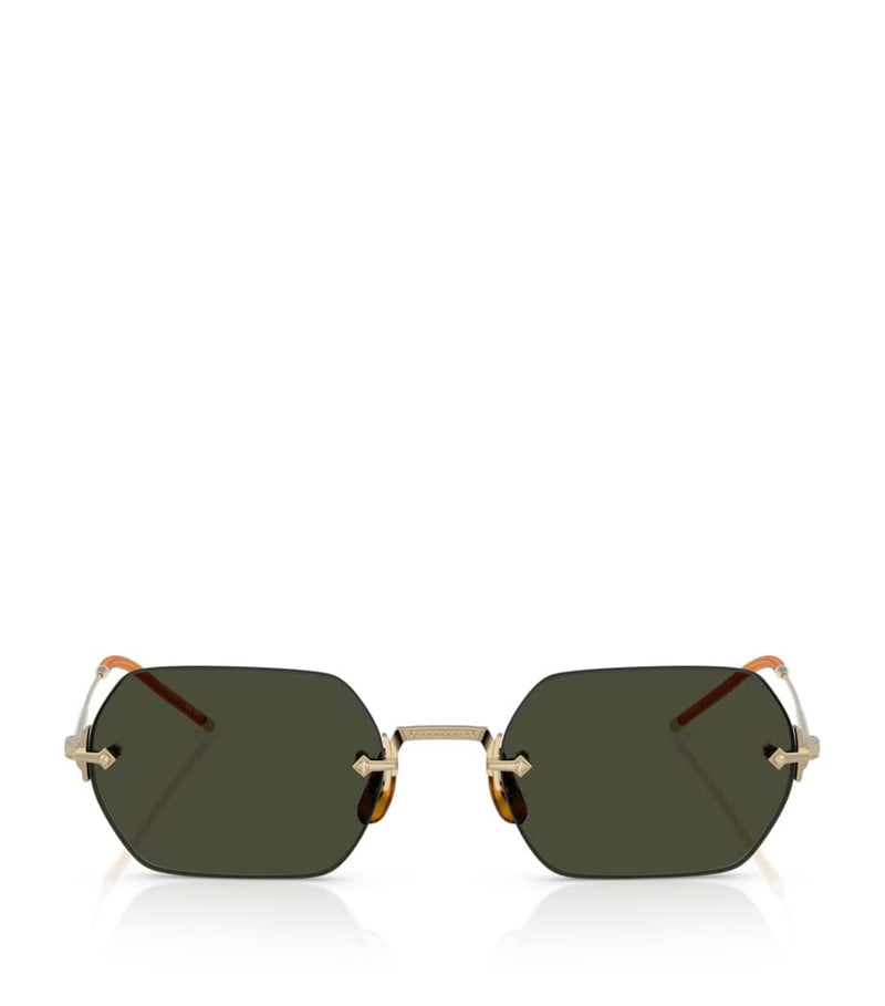 Oliver Peoples TK-13 titanium rimless sunglasses - UK version