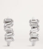 Suzanne Kalan white gold huggie earrings with diamonds 4mm, UK version