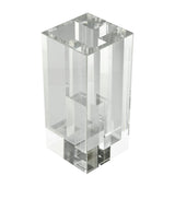Harrods Clear Glass Perspective Vase, 28.5cm Height x 14cm Width x 14cm Depth- Buy online at McGrocer