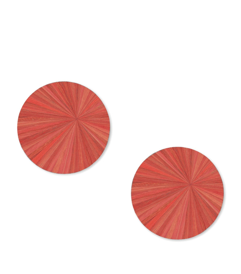 Hestia round soleil coasters set of 2, 10cm diameter, UK version