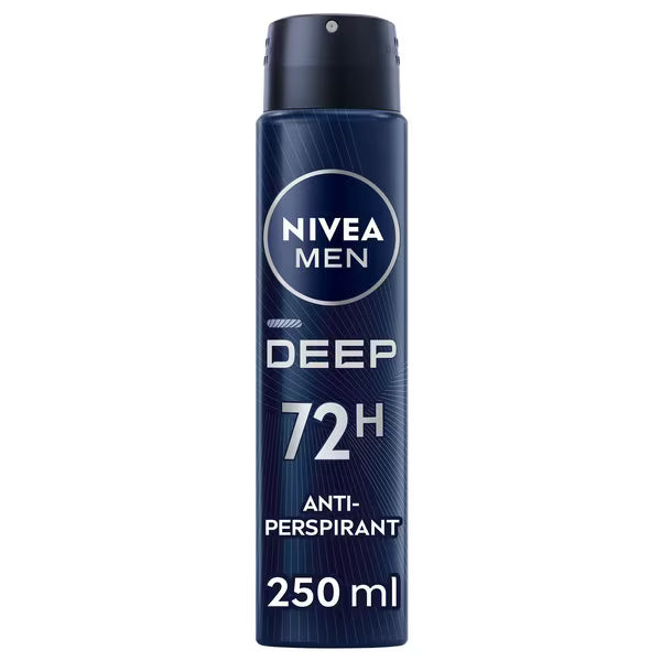 Nivea Men Deep Anti-Perspirant Spray 250ml, imported from the UK