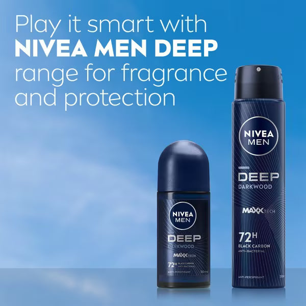 Nivea Men Deep Anti-Perspirant Spray 250ml, imported from the UK