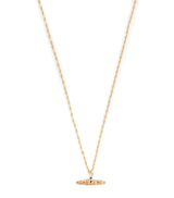 Harrods Bleue Burnham Recycled Yellow Gold Willow Bar Pendant Necklace- Buy online at McGrocer
