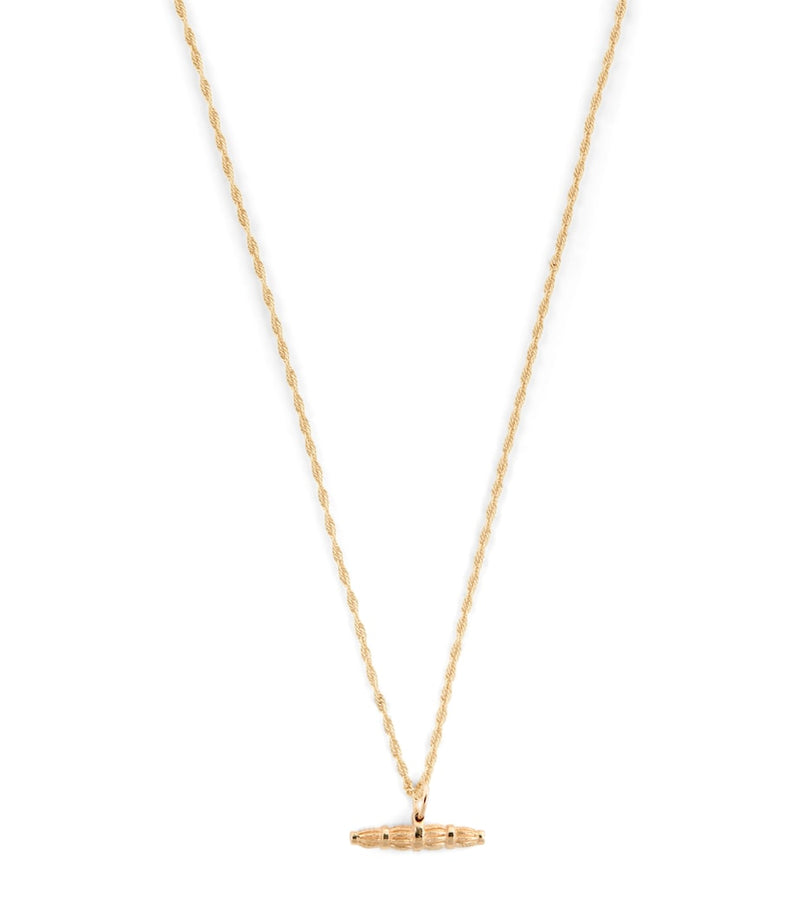 Bleue Burnham recycled gold willow pendant - British product