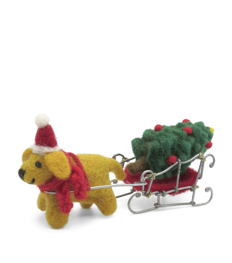 Harrods wool felt Labrador ornament, UK version