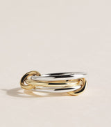 Harrods Spinelli Kilcollin Solarium Sterling Silver and Yellow Gold Multi-Band Ring- Buy online at McGrocer