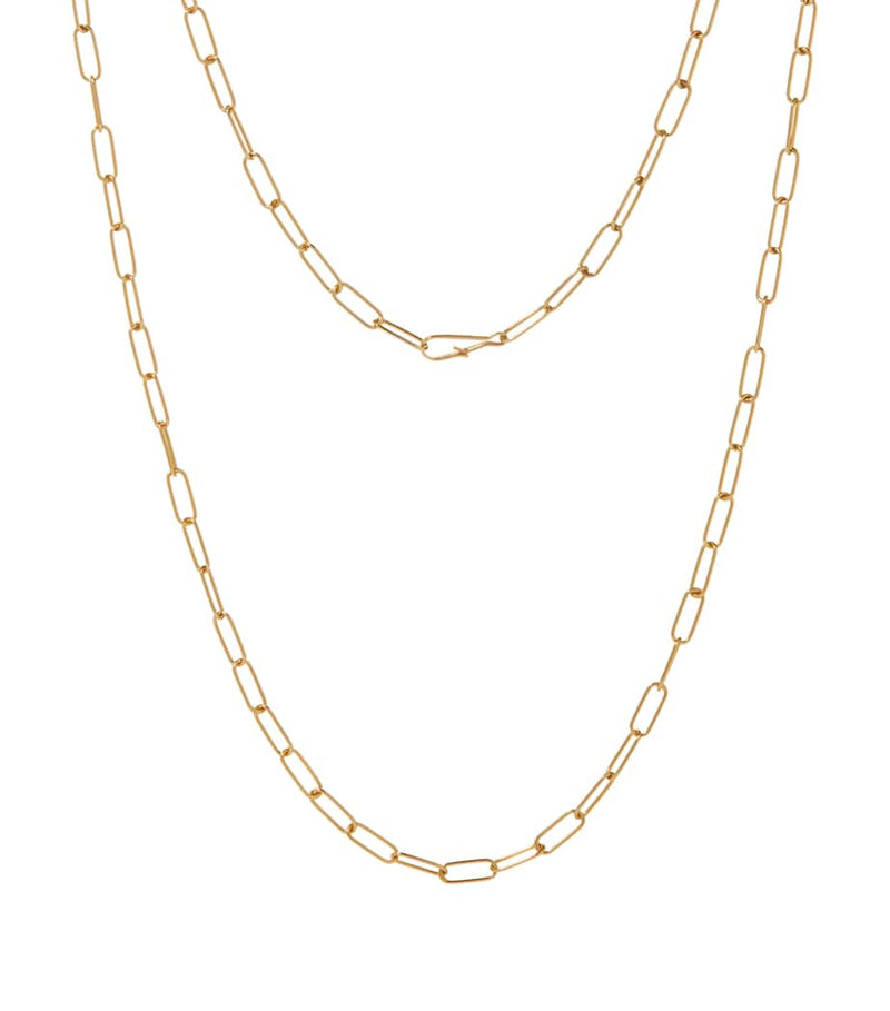 Annoushka mini yellow gold cable chain necklace - British product