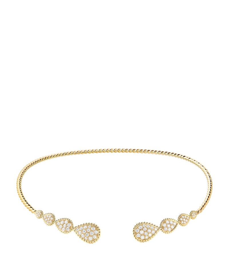 Boucheron yellow gold diamond choker 36cm, imported from the UK