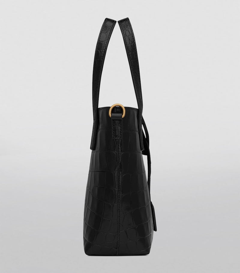 Saint Laurent mini toy croc-embossed tote bag (British brand)