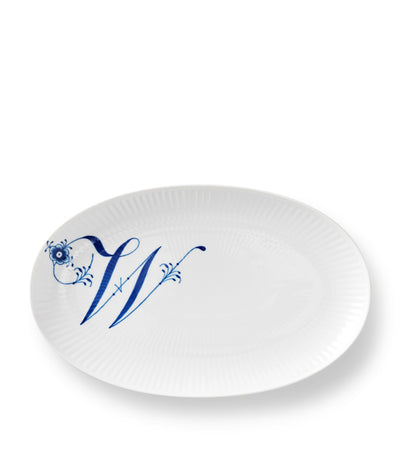 Harrods Royal Copenhagen Alphabet Coll Oval Plate Porcelain Plate 23.5cm- Buy online at McGrocer