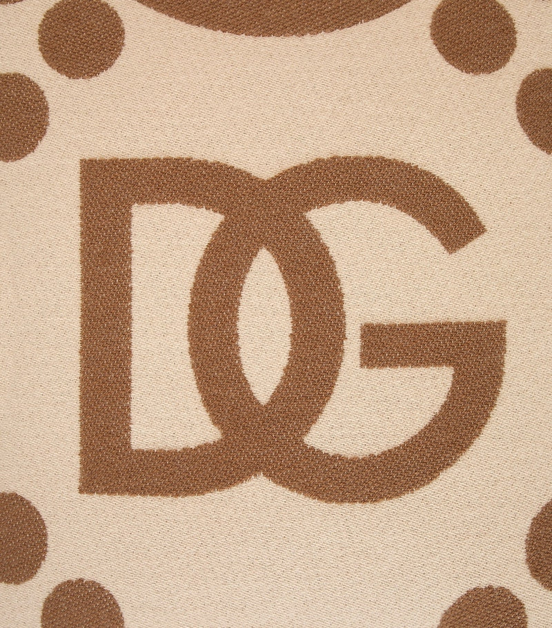 Dolce&Gabbana Casa Wool-Silk-Cashmere Logo Cushion 50cm x 50cm - British product