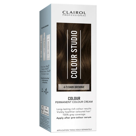 Clairol Professional Colour Studio 4/0 Dark Brownie Permanent Colour Cream GOODS Sainsburys   