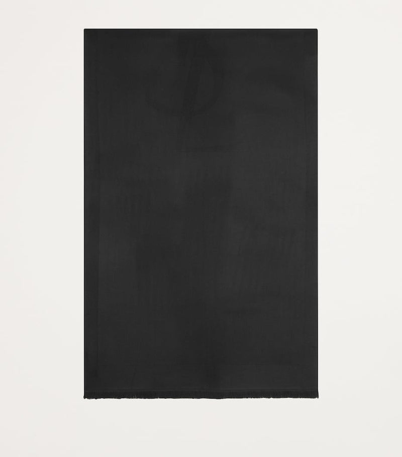 Saint Laurent wool logo scarf 75x220cm, imported from the UK