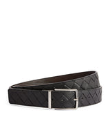 Harrods Bottega Veneta Leather Intrecciato Belt- Buy online at McGrocer