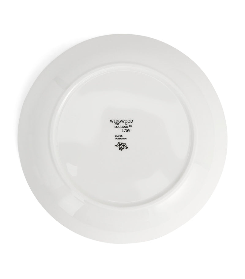 Wedgwood Silver Tonquin bone china deep plate 22cm (British brand)