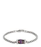 Tateossian sterling silver French cross chain bracelet (British brand)