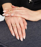 Sophie Bille Brahe Ensemble 'T' ring yellow gold diamonds, imported from the UK
