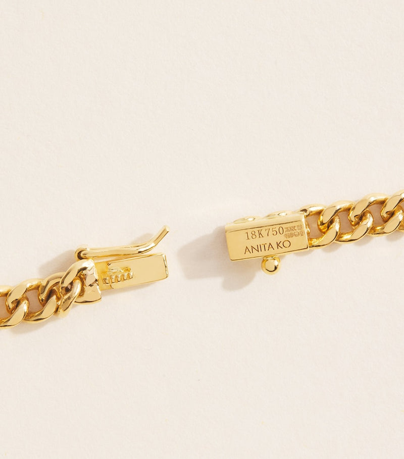 Anita Ko emerald chain bracelet 18kt yellow gold, UK version