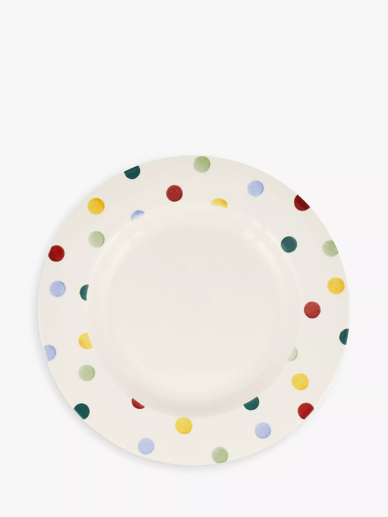 Emma Bridgewater polka dot plate 26.8cm, UK version