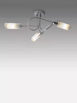 John Lewis John Lewis Limbo Semi Flush 3 Arm Ceiling Light, Chrome- Buy online at McGrocer