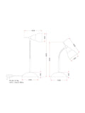John Lewis Contact Touch Desk Lamp H34 x 15cm, UK version