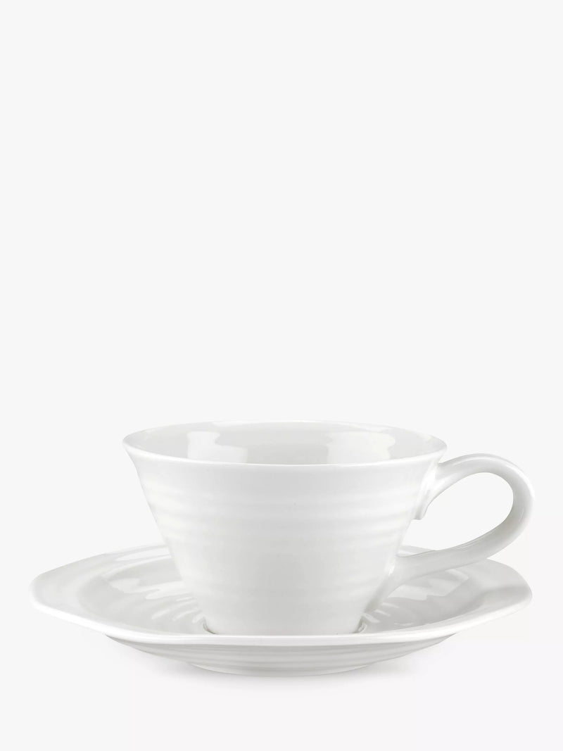 Sophie Conran Portmeirion porcelain teacup and saucer, imported from the UK