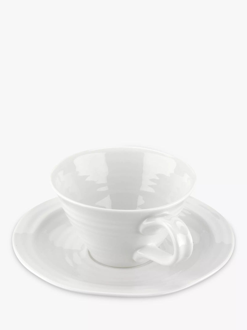 Sophie Conran Portmeirion porcelain teacup and saucer, imported from the UK