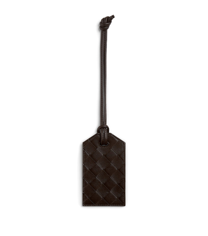 Bottega Veneta leather Intrecciato luggage tag - British product