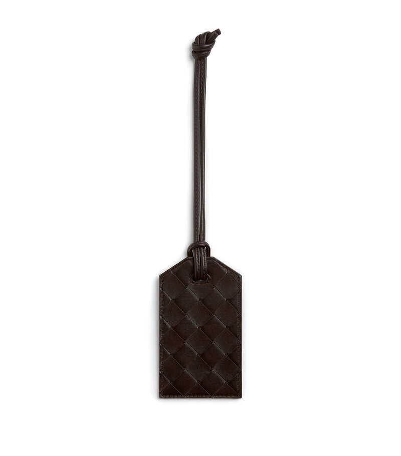 Bottega Veneta leather Intrecciato luggage tag - British product