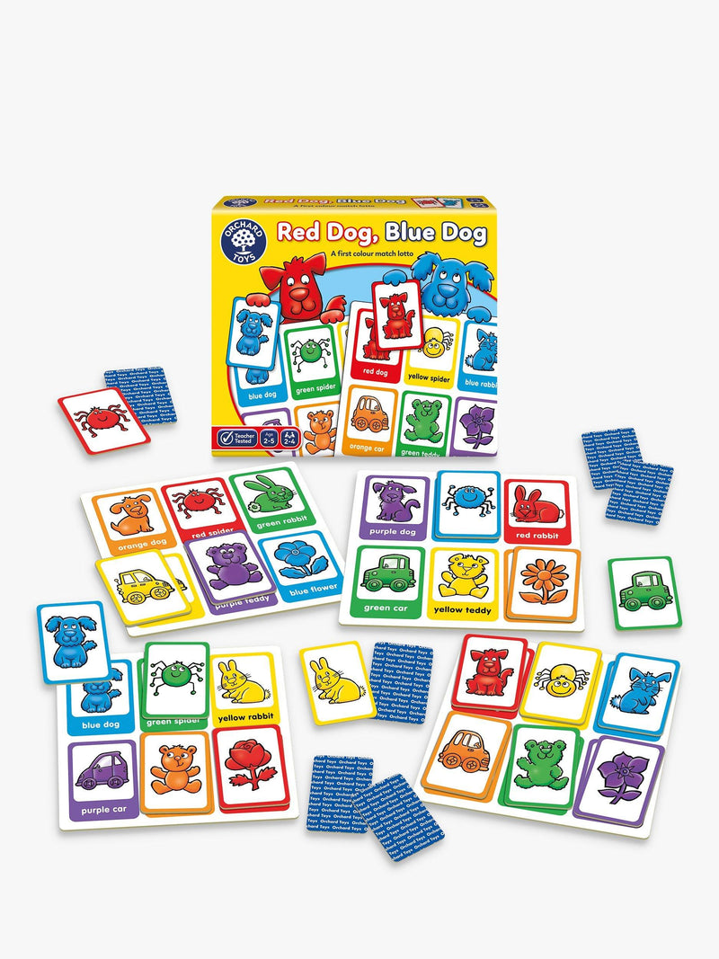 Orchard Toys Red Dog Blue Dog colour matching game, imported from the UK