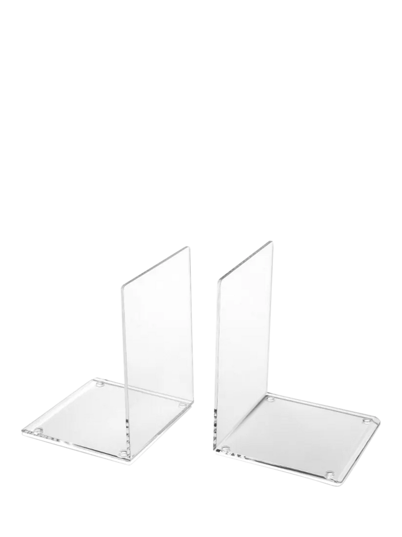 Osco acrylic bookends set of 2 clear (British brand)